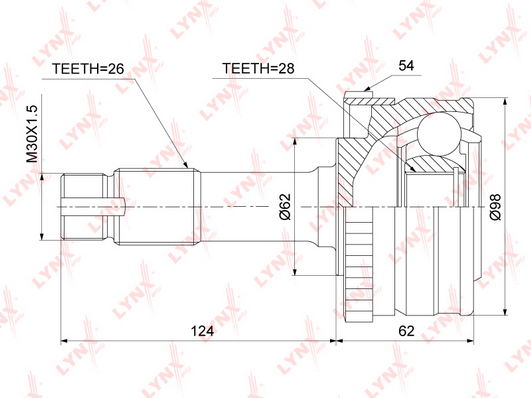 CO-3891A ШРУС наружный