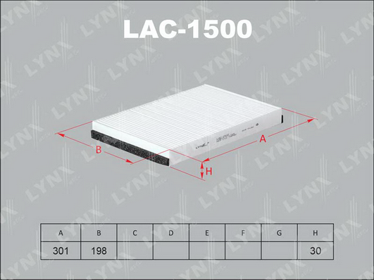 LAC-1500 Фильтр салонный LYNXauto