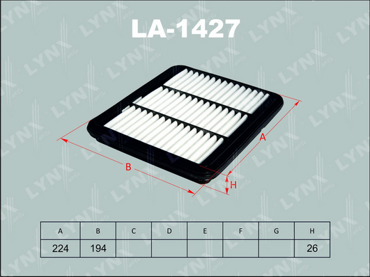 LA-1427 Фильтр воздушный Chevrolet