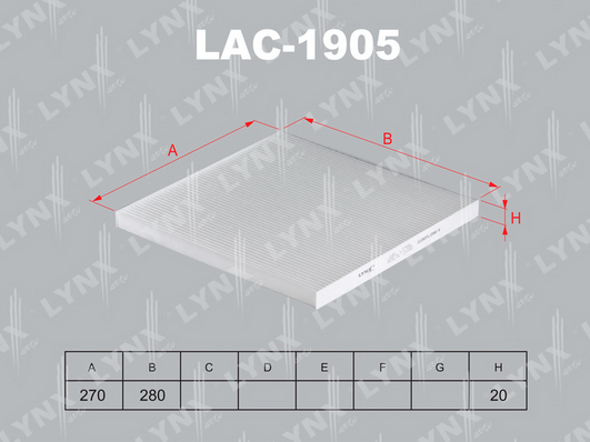 LAC-1905 Фильтр салона NISSAN