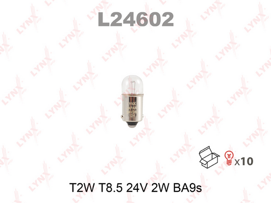 L24602 Лампа T2W 24V 2W BA9S