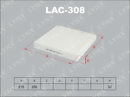 LAC-308 Фильтр салонный LYNXauto