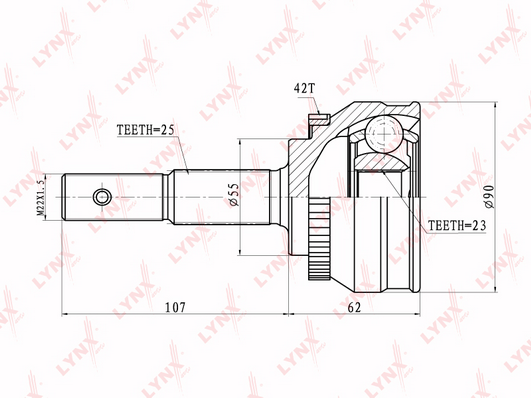 CO-5738A ШРУС наружный (компл.) NISSAN