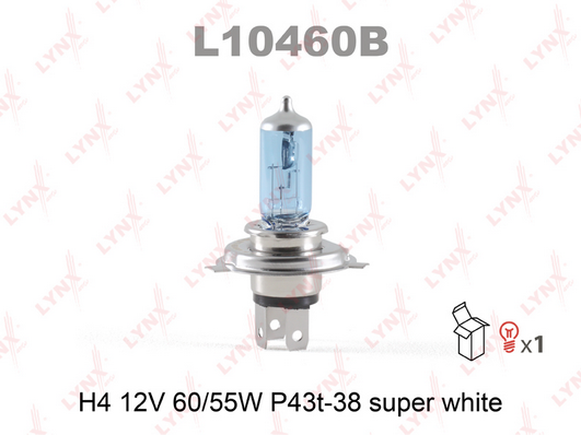 L10460B Лампа H4 12V 60/55W P43T 38