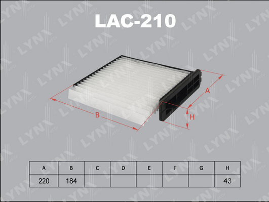 LAC-210 Фильтр салона NISSAN Tiida 04>