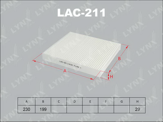 LAC-211 Фильтр салона