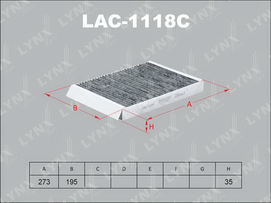 LAC-1118C Фильтр салона LAND ROVER