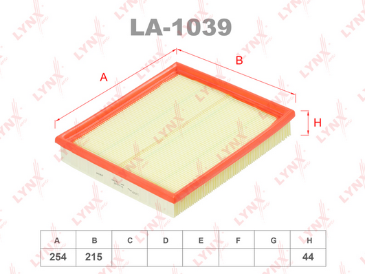 LA-1039 Фильтр воздушный LYNXauto
