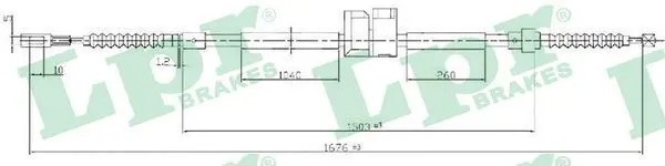 LPR C0062B Трос ручного тормоза AUDI A6
