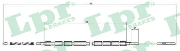 C0657B Трос ручного тормоза SKODA