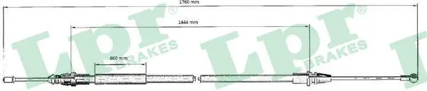 LPR C0707B Трос ручного тормоза OPEL