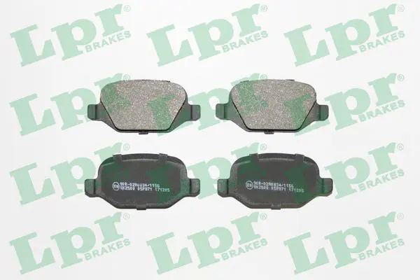 LPR 05P871 Колодки тормозные задние ALFA