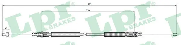 LPR C0759B Трос ручного тормоза CITROEN