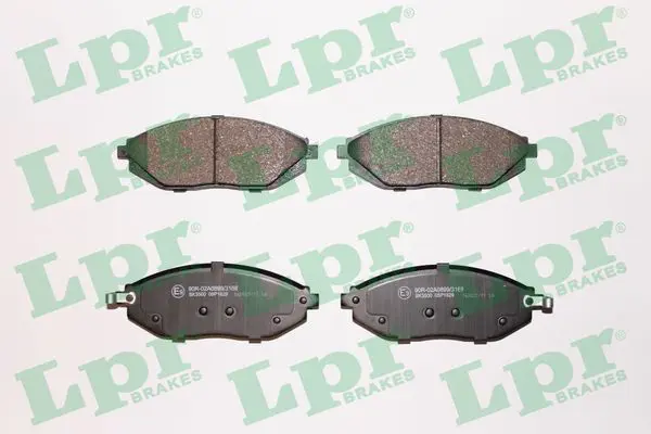 LPR 05P1629 Колодки тормозные CHEVROLET