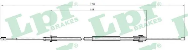 LPR C0998B Трос ручного тормоза CITROEN