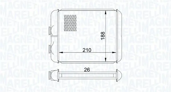 350218407000 BR407 Радиатор печки Opel