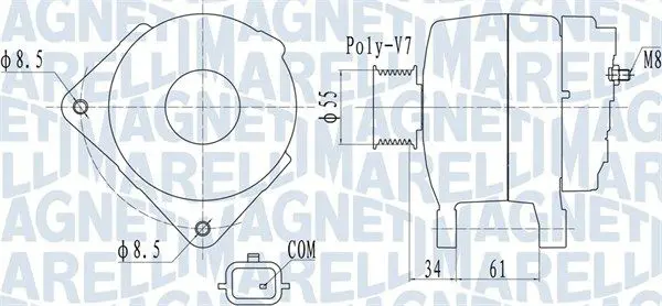 MAGNETI MARELLI 063732054010 Генератор