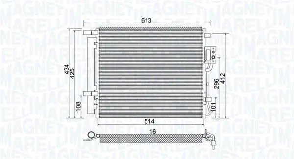 MAGNETI MARELLI 350203977000 Радиатор кондиционера