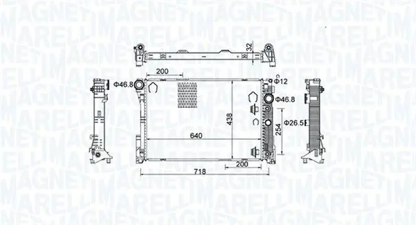 MAGNETI MARELLI 350213159800 Радиатор