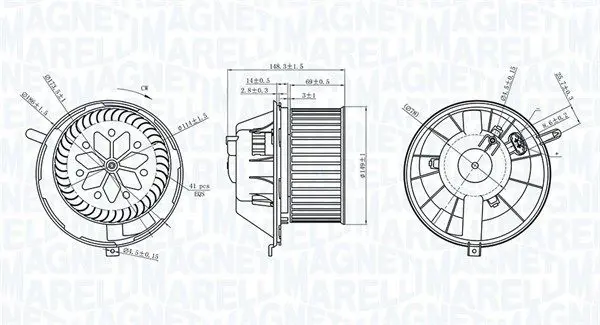 MAGNETI MARELLI 069412229010 Вентилятор салона