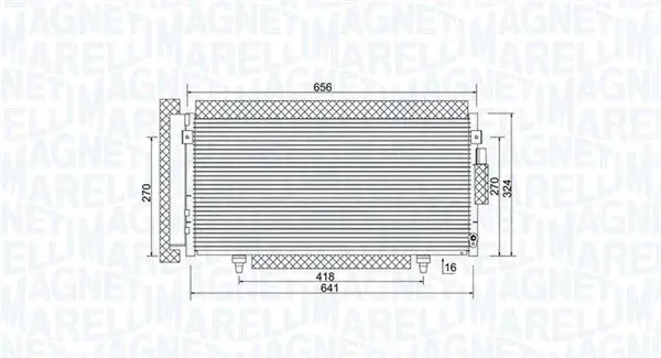 MAGNETI MARELLI 350203998000 Радиатор кондиционера