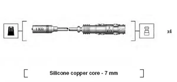 MAGNETI MARELLI 941175190760 Комплект проводов зажигания