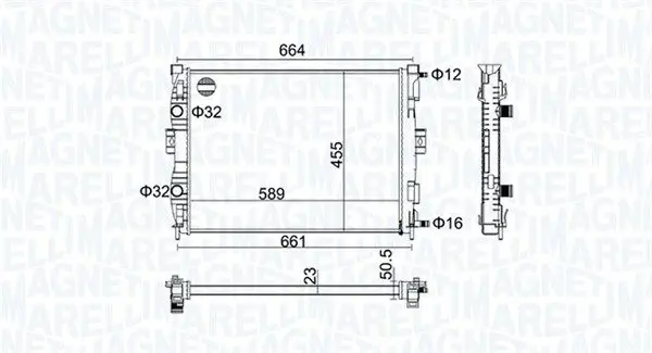 MAGNETI MARELLI 350213160600 Радиатор [590x421]