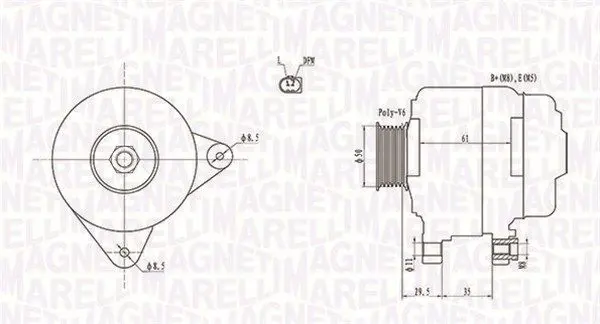 MAGNETI MARELLI 063731921010 Генератор
