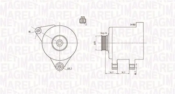 MAGNETI MARELLI 063731789010 Генератор