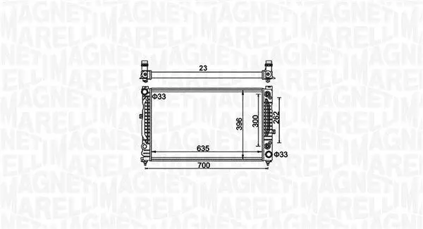 MAGNETI MARELLI 350213185500 BM1855 Радиатор, охлаждения