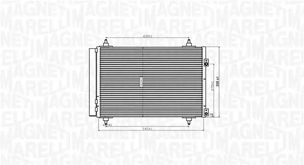 MAGNETI MARELLI 350203820000 Радиатор кондиционера