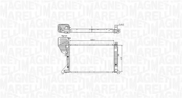 MAGNETI MARELLI 350213177400 Радиатор, охлаждение двигателя