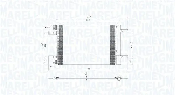MAGNETI MARELLI 350203766000 BC766 Радиатор кондиционера