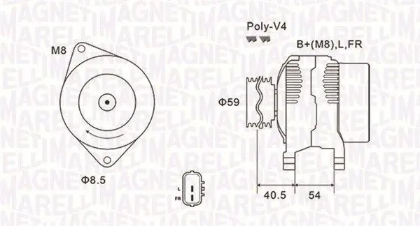 MAGNETI MARELLI 063731927010 Генератор