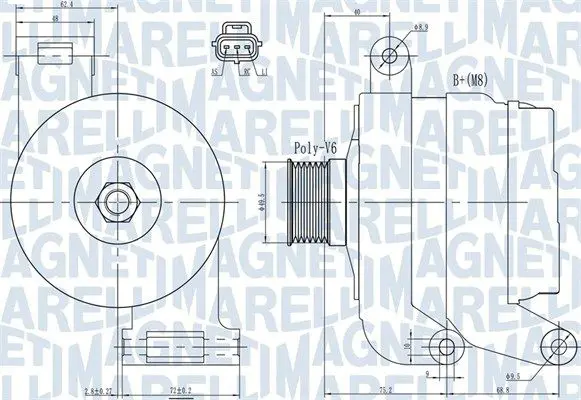 MAGNETI MARELLI 063731931010 Генератор
