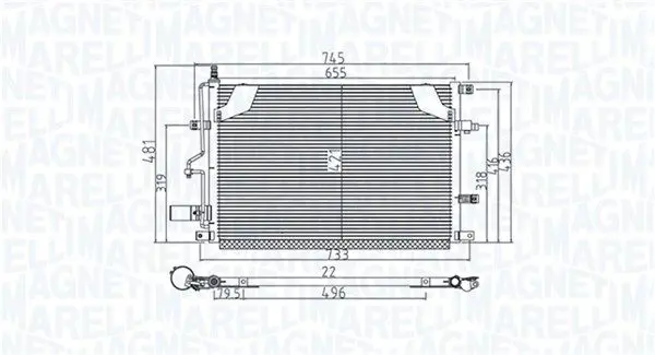 MAGNETI MARELLI 350203914000 Конденсатор, кондиционер