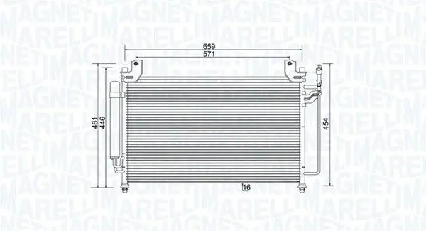 MAGNETI MARELLI 350203990000 Радиатор кондиционера Mazda
