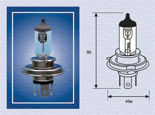 MAGNETI MARELLI 002156100000 Лампа накаливания H4 24V