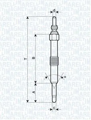 MAGNETI MARELLI 062900067304 Свеча накаливания