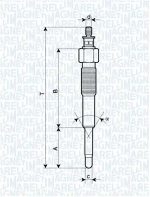 MAGNETI MARELLI 062900041304 Свеча накаливания