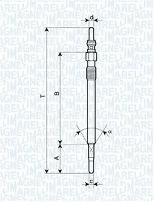 MAGNETI MARELLI 062900047304 Свеча накаливания