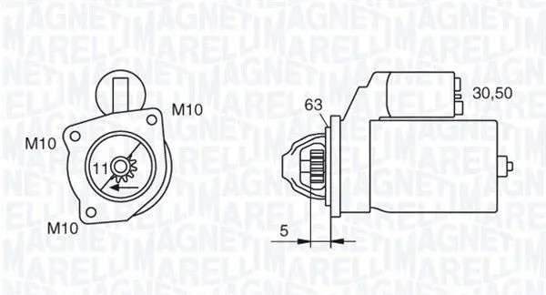 MAGNETI MARELLI 063721377010 Стартер