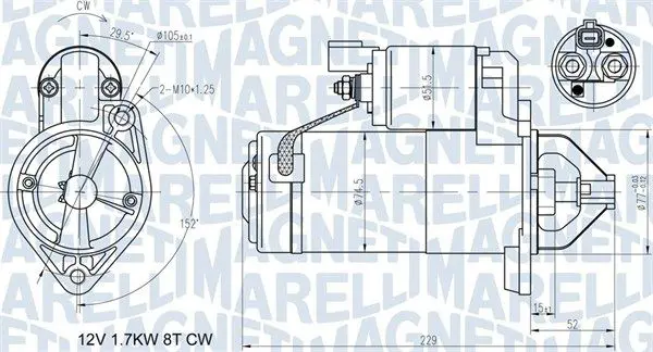MAGNETI MARELLI 063721365010 Стартер