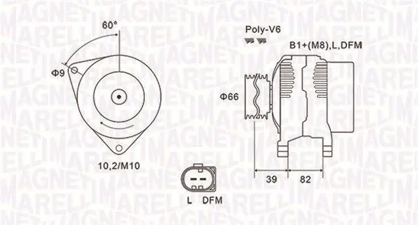 MAGNETI MARELLI 063731588010 Генератор