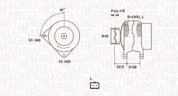 MAGNETI MARELLI 063731627010 Генератор