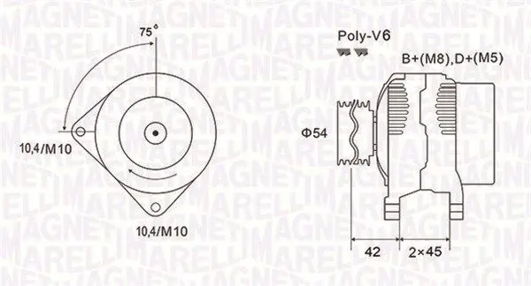 MAGNETI MARELLI 063731564010 Генератор