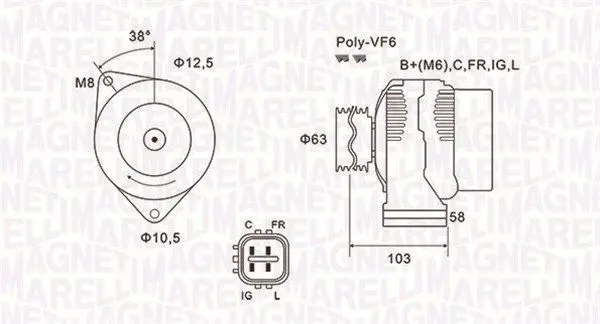 MAGNETI MARELLI 063731727010 Генератор