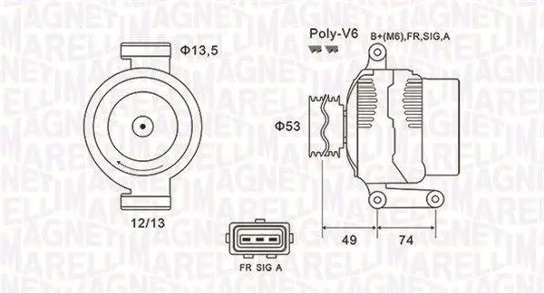 MAGNETI MARELLI 063731635010 Генератор