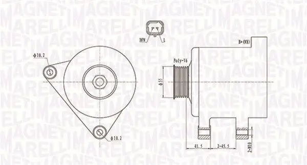 MAGNETI MARELLI 063731741010 Генератор 12v 120a