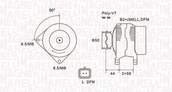 MAGNETI MARELLI 063731827010 Генератор